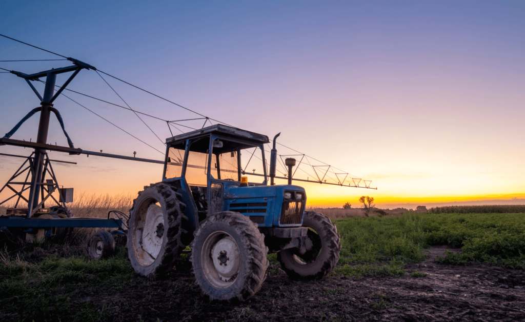 Image of tractor on farm