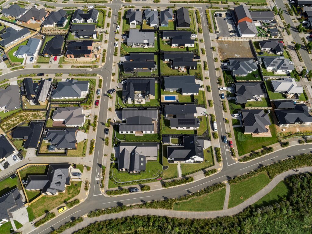 Aerial view of new sub-division in Paerata Rise.